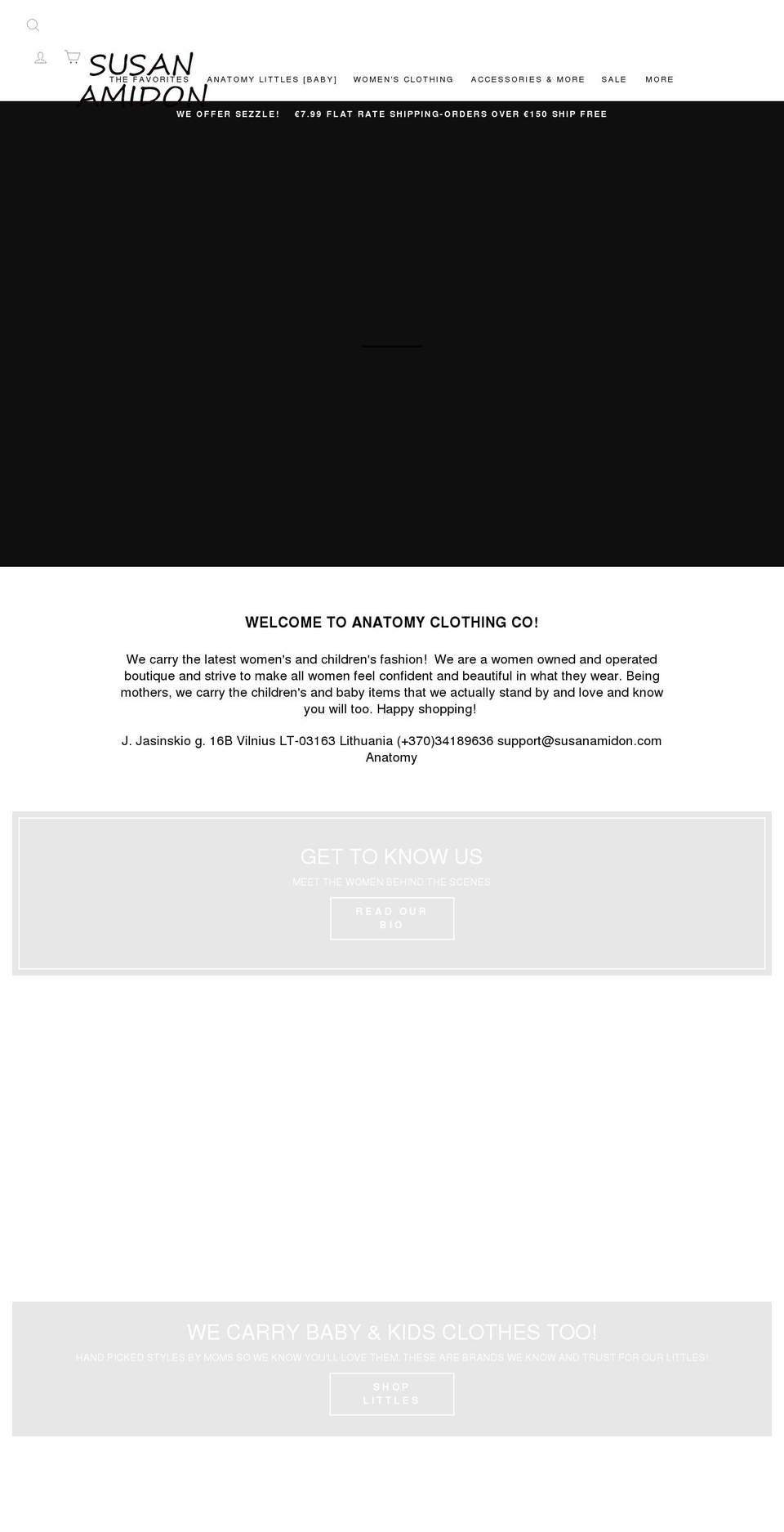 susanamidon.com shopify website screenshot