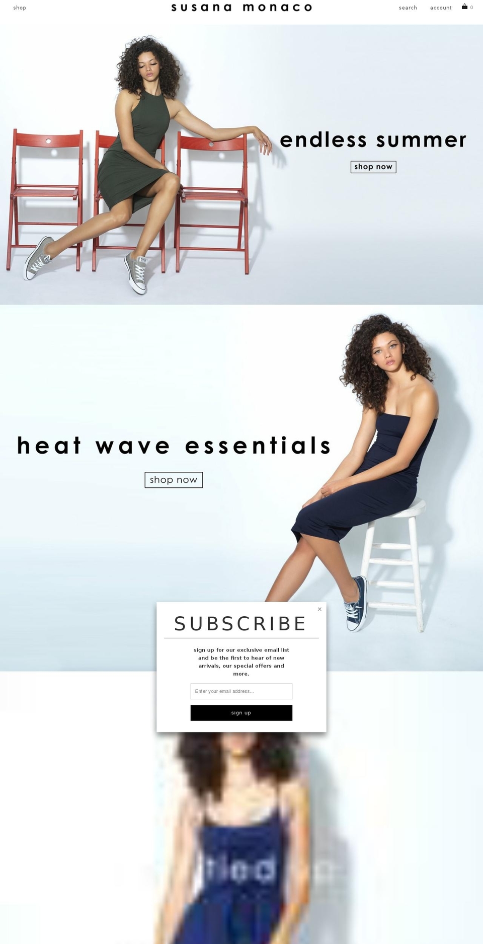susanamonaco.com — Shopify storefront screenshot