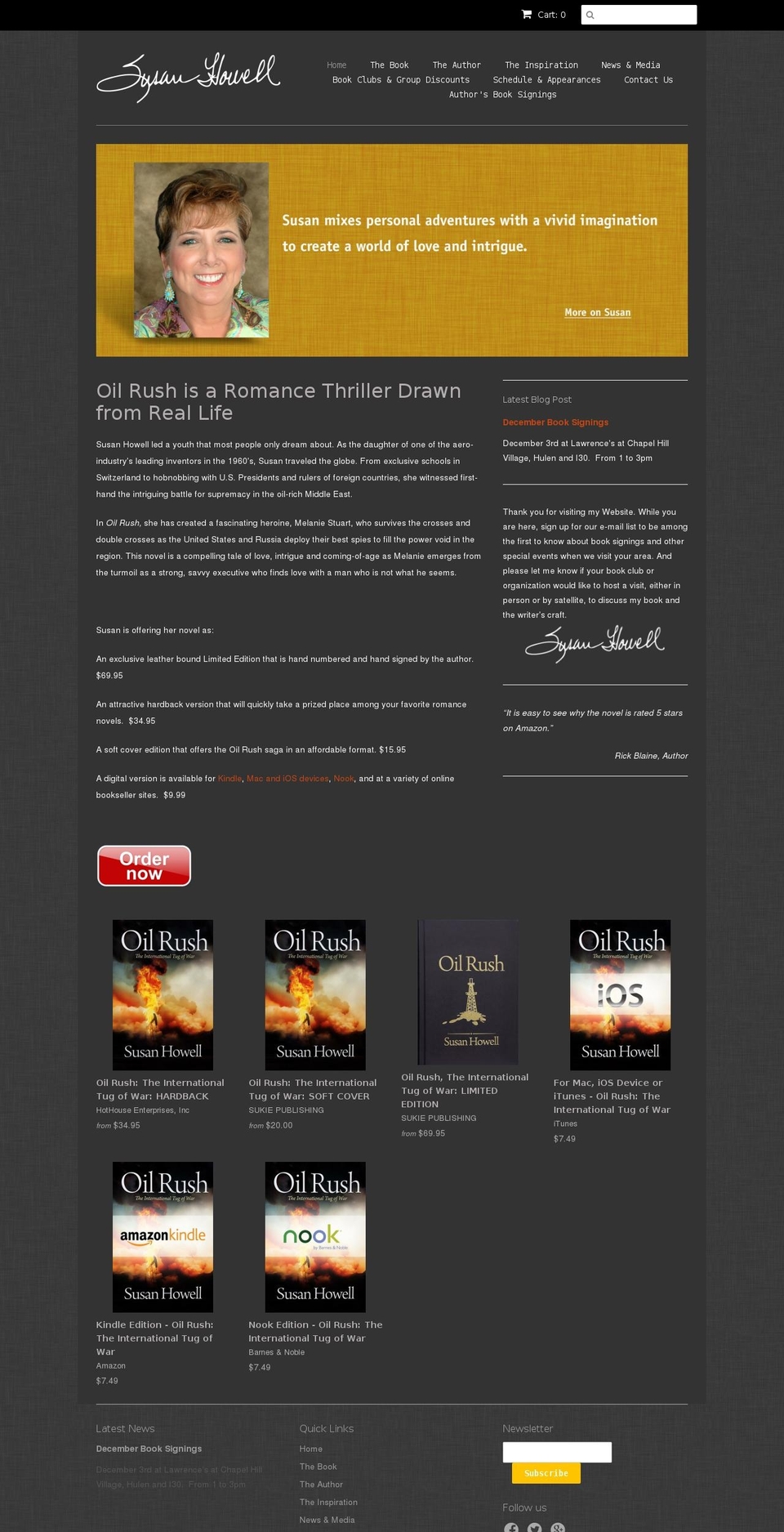 susanhowell.com shopify website screenshot