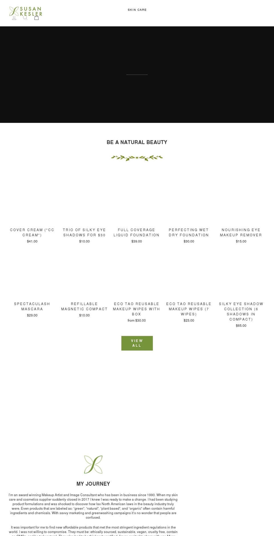 susankesler.com shopify website screenshot