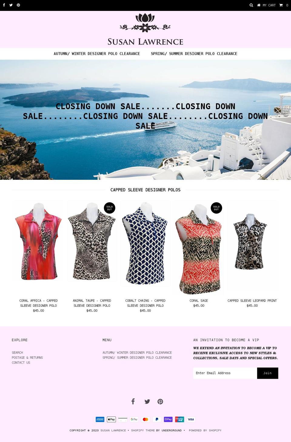 susanlawrence.com.au shopify website screenshot