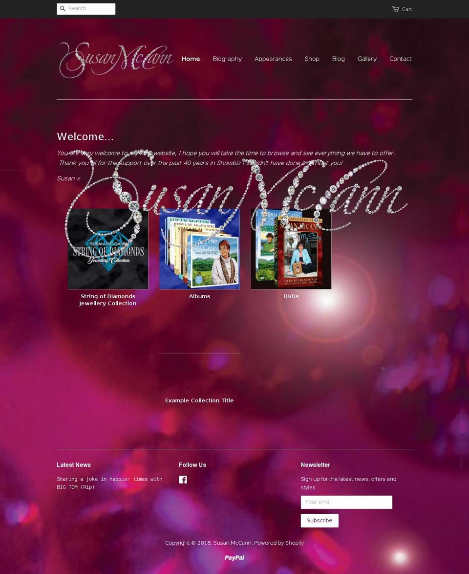susanmccann.com shopify website screenshot