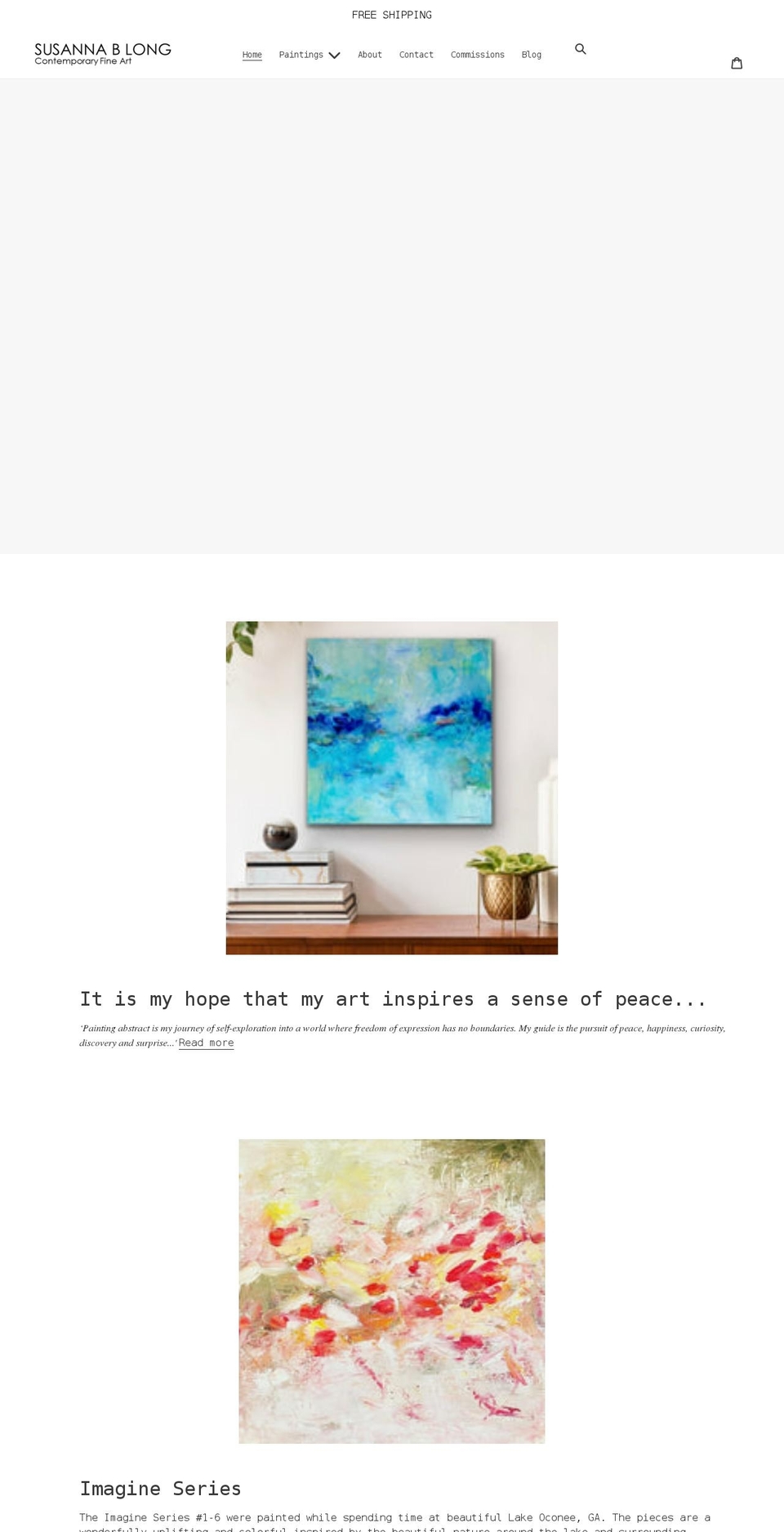 susannablong.com shopify website screenshot