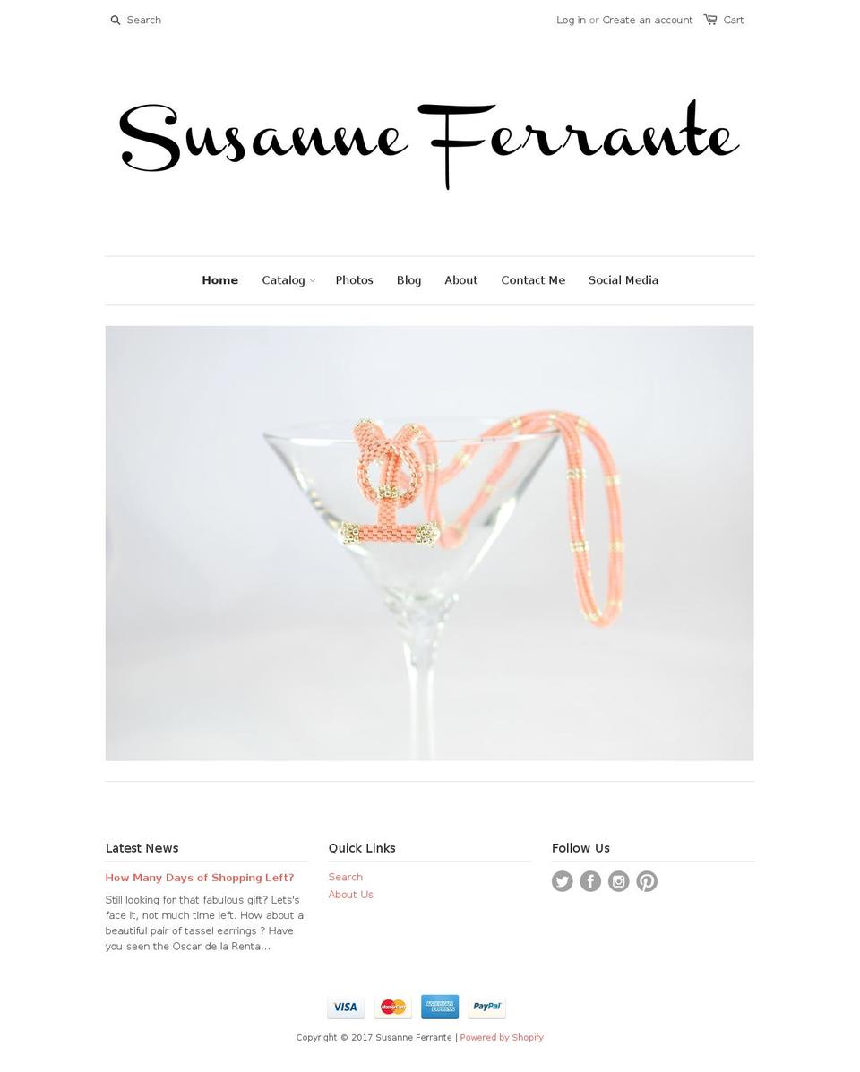 susanneferrante.com shopify website screenshot