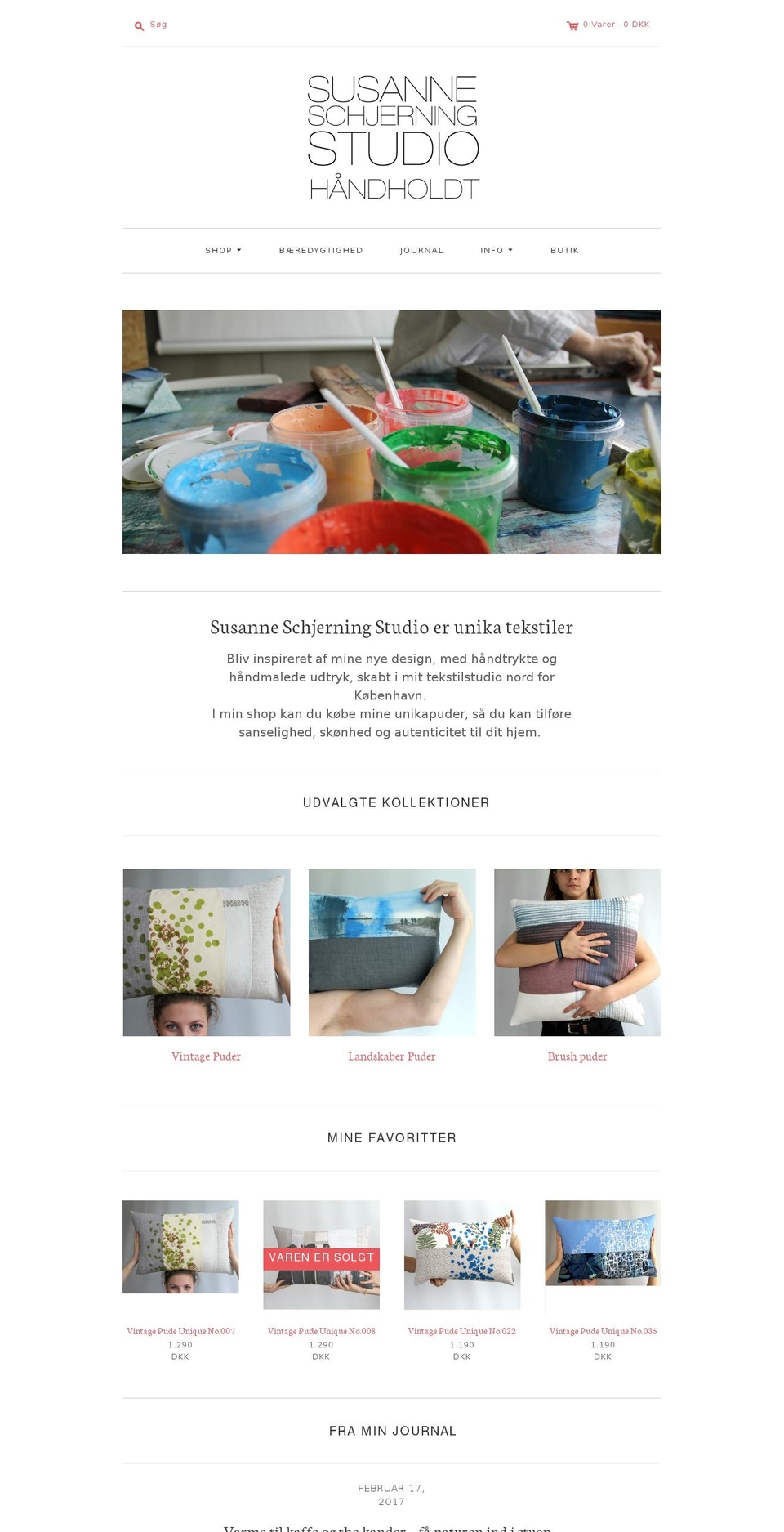 susanneschjerningdesignlab.com shopify website screenshot