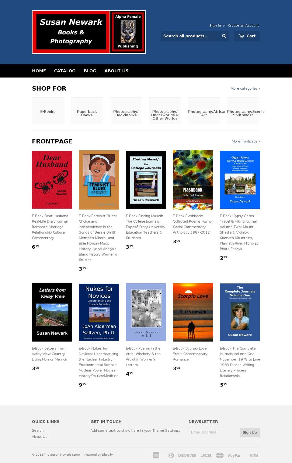 susannewark.com — Shopify storefront screenshot