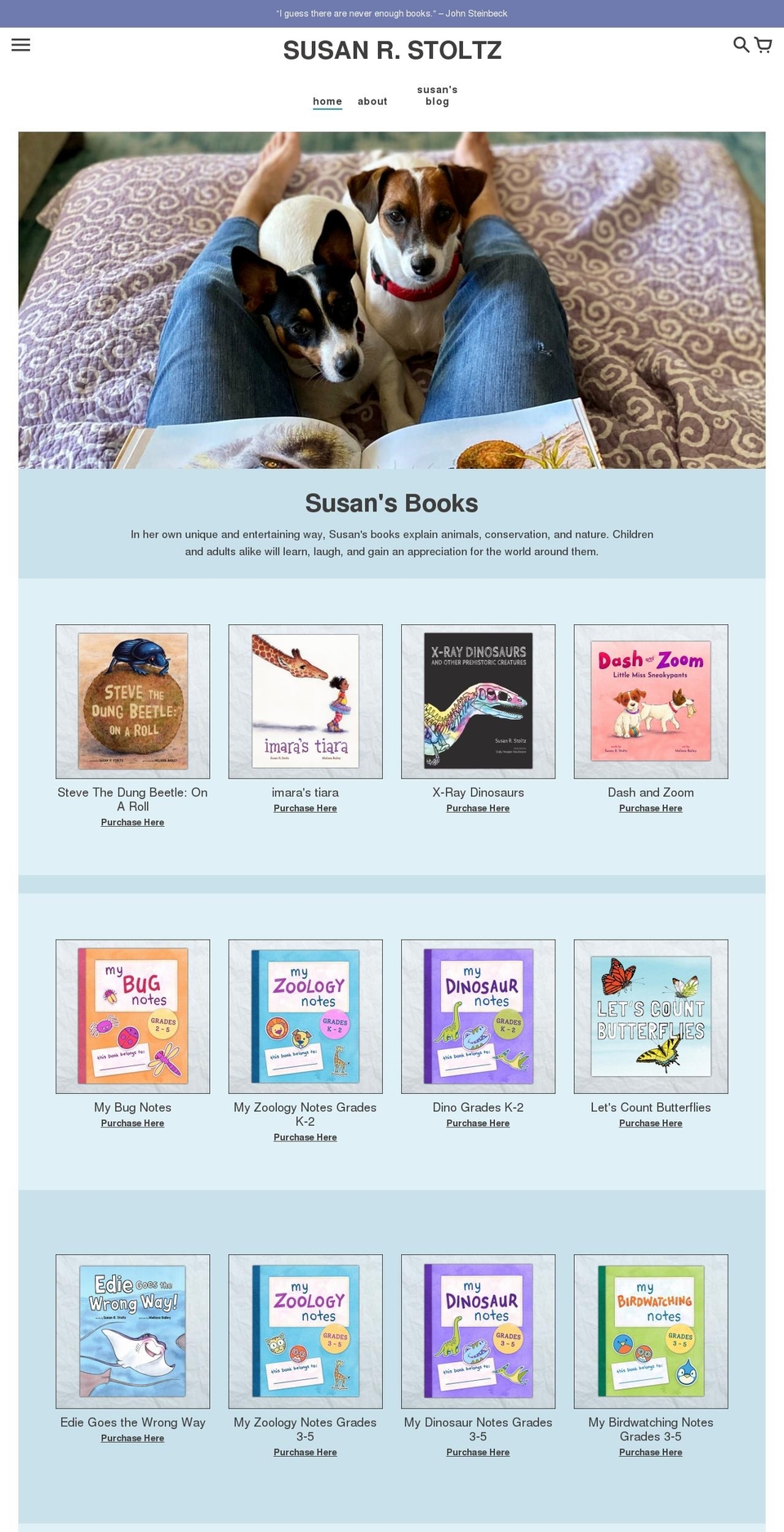 susanrstoltz.com shopify website screenshot