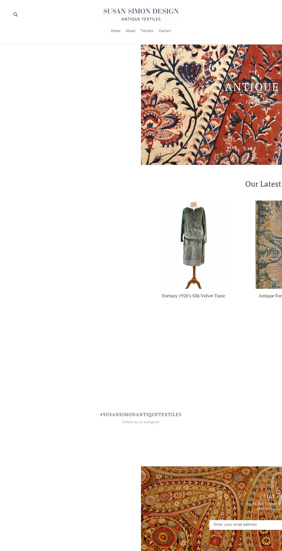 susansimondesign.com shopify website screenshot