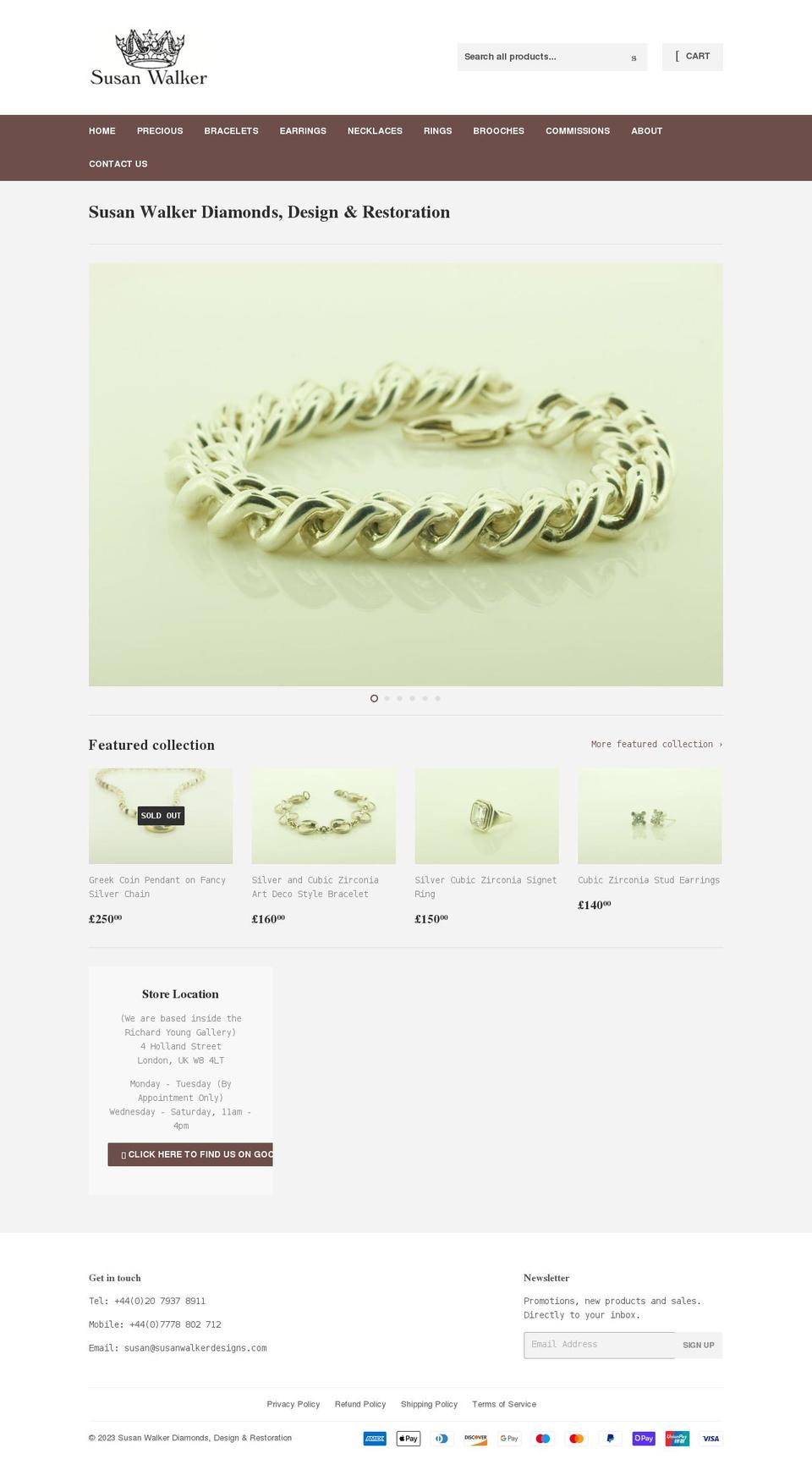 susanwalkerdesigns.com shopify website screenshot