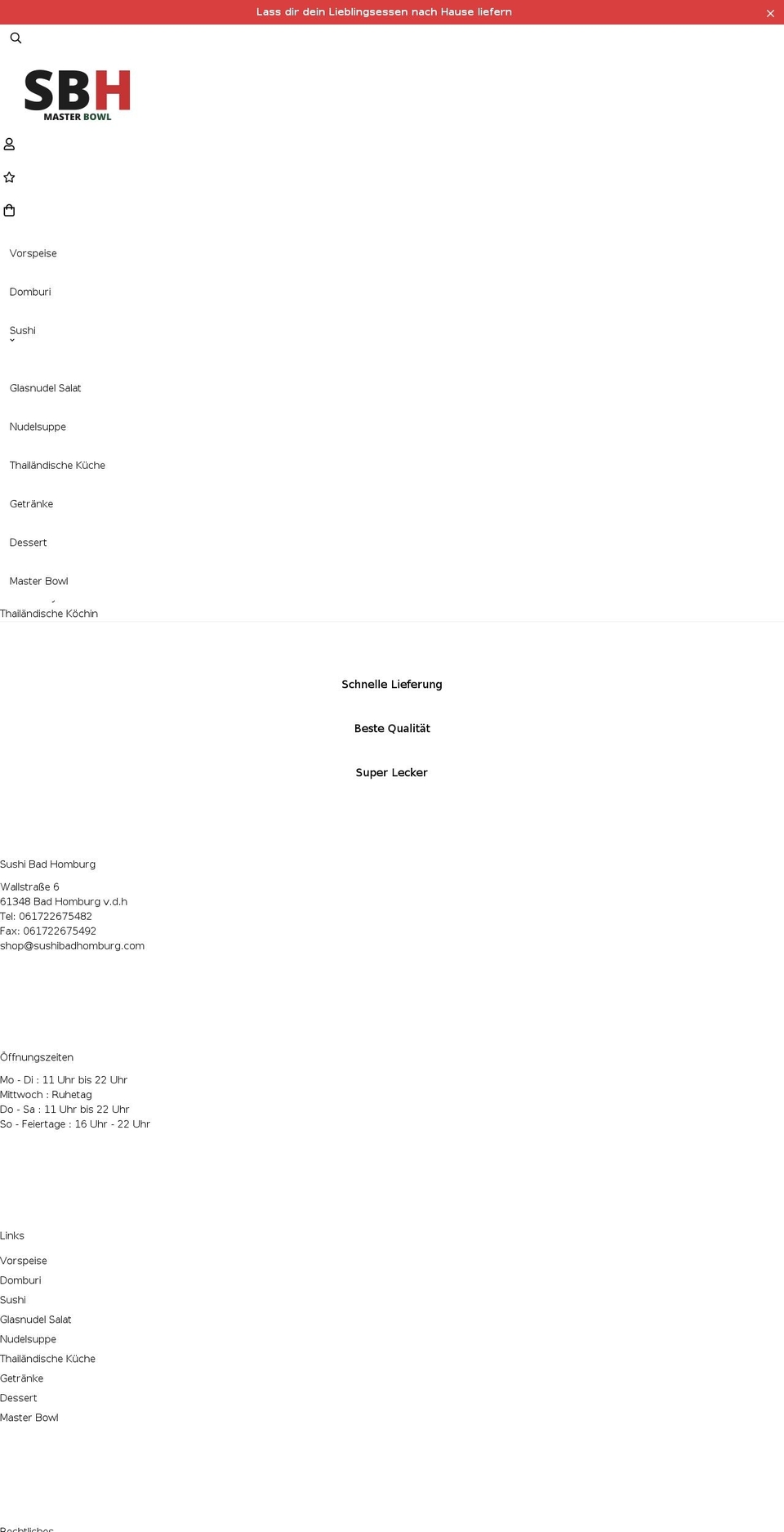 sushibadhomburg.com shopify website screenshot