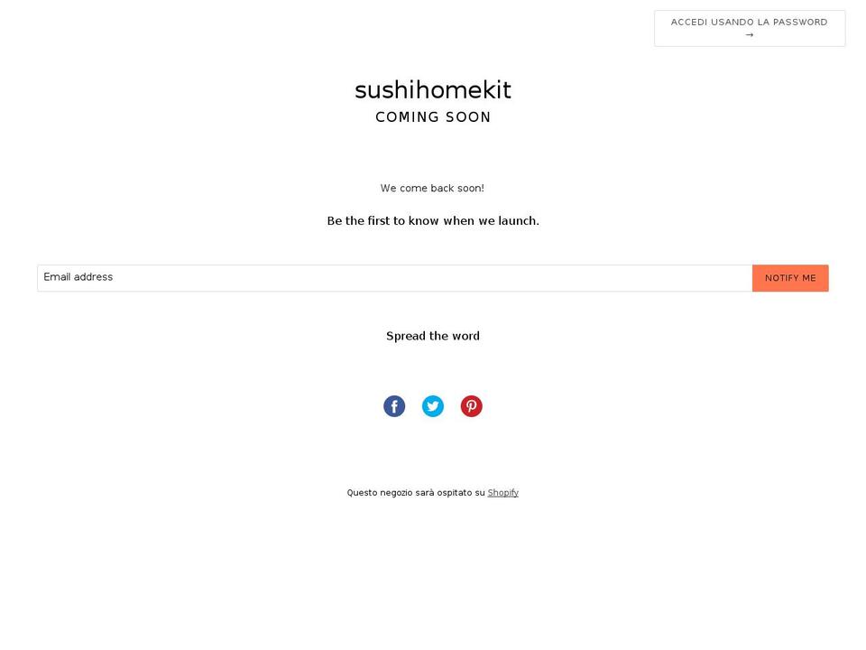 sushihomekit.myshopify.com shopify website screenshot