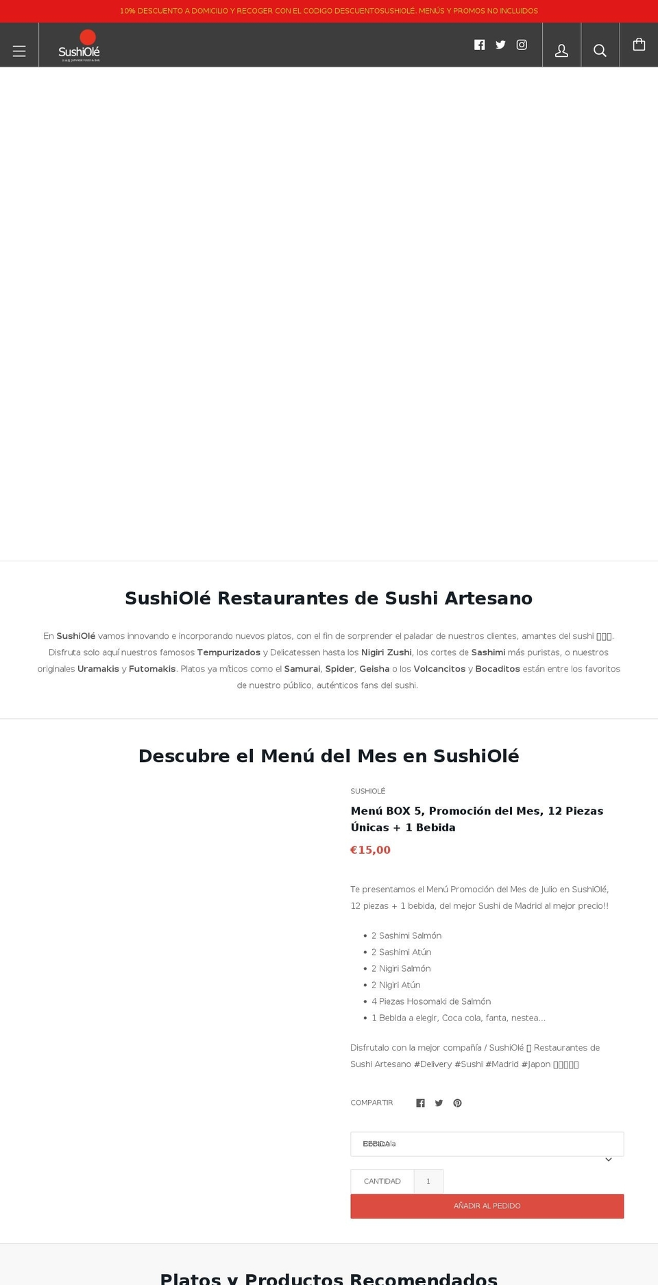 sushiole.com shopify website screenshot
