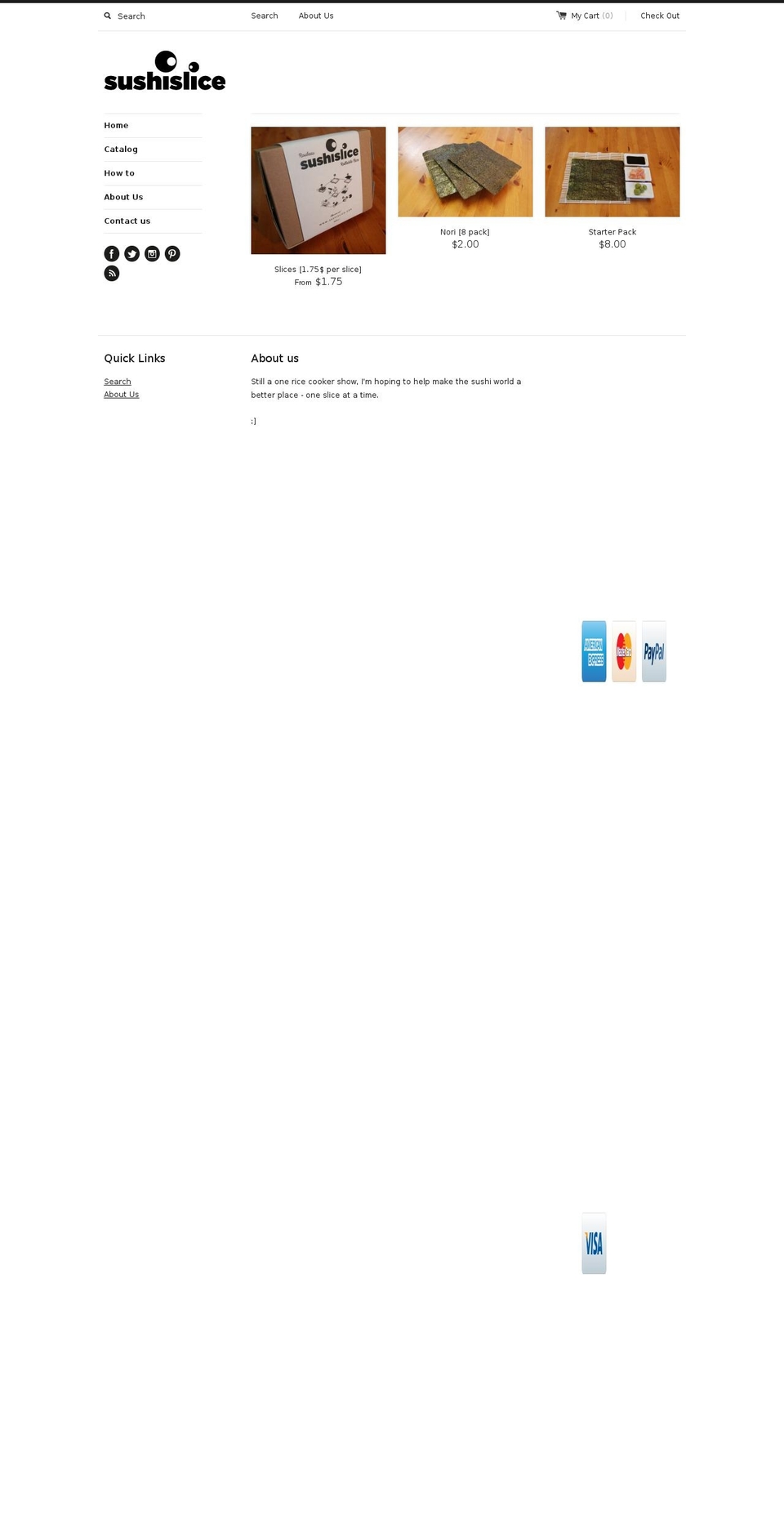 sushislice.com shopify website screenshot