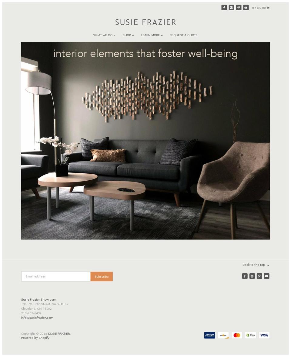 susiefrazier.biz shopify website screenshot