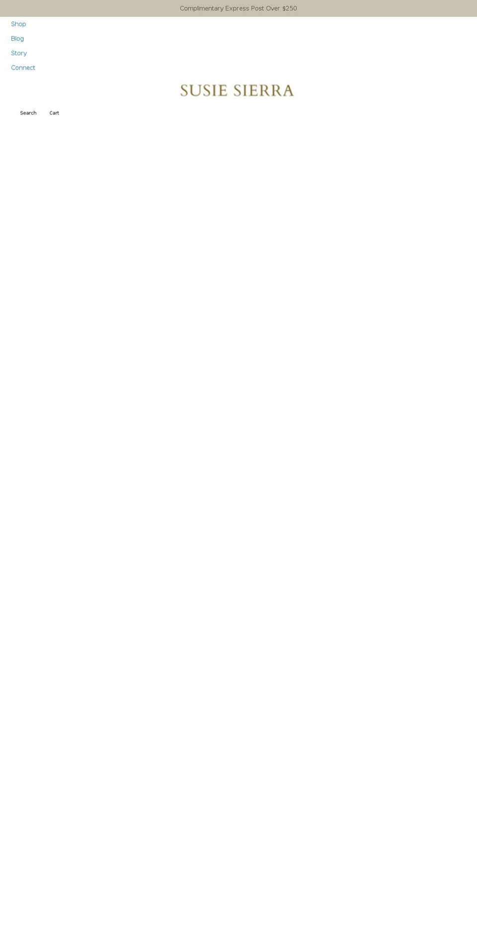 susiesierra.com shopify website screenshot