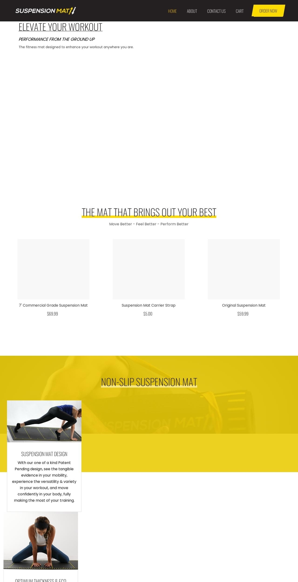 suspensionmats.com shopify website screenshot
