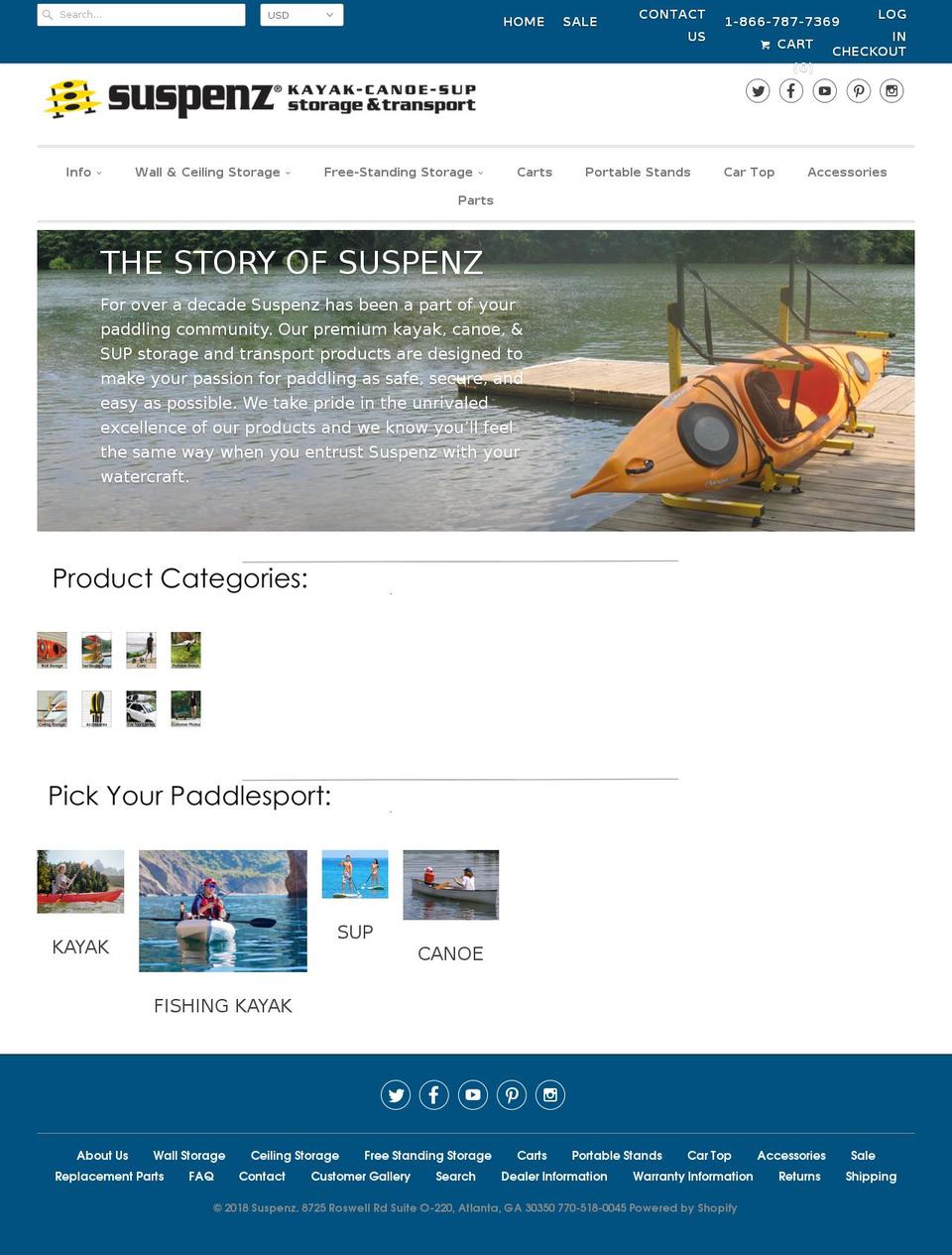 suspenz.com shopify website screenshot