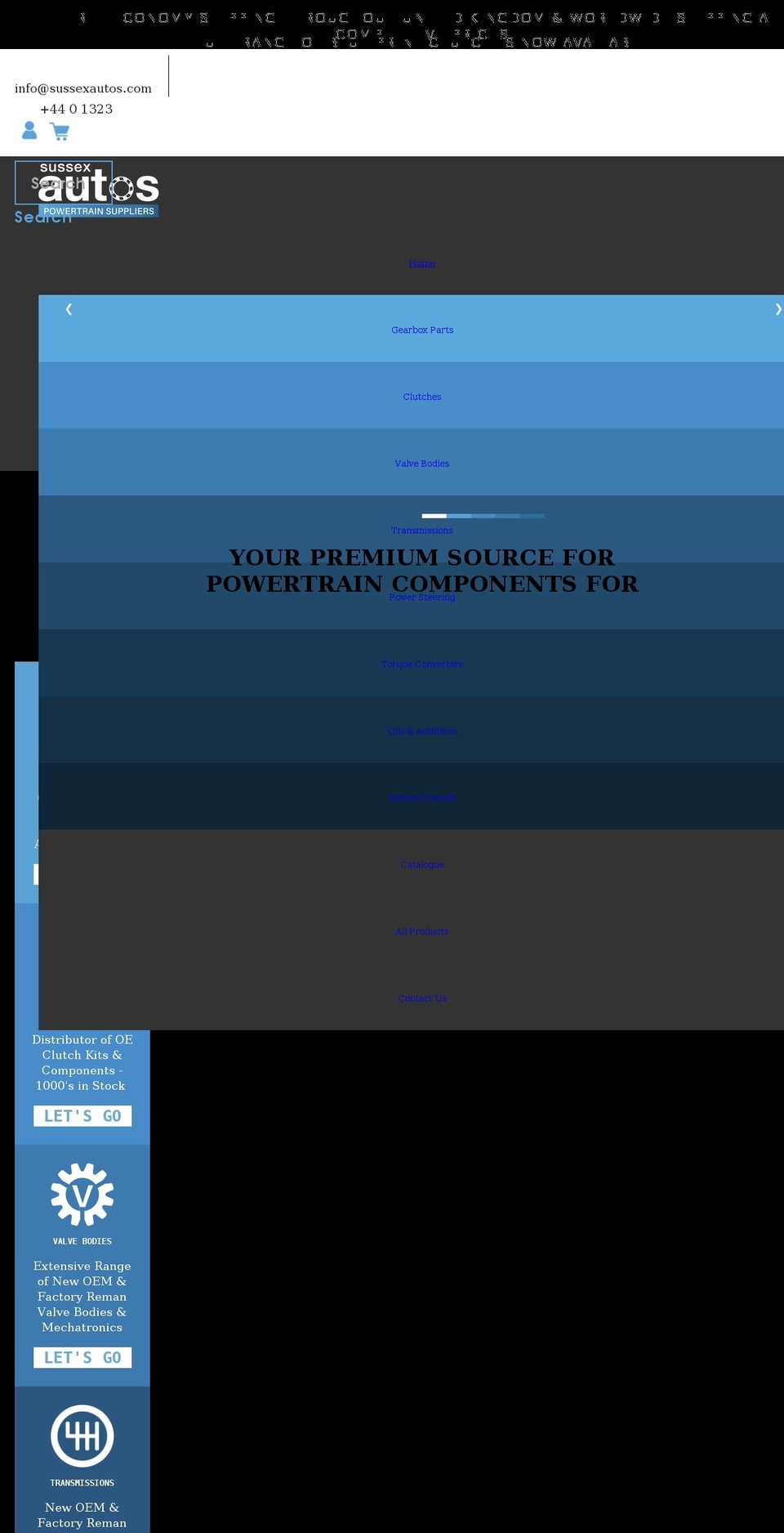 sussexautos.com shopify website screenshot