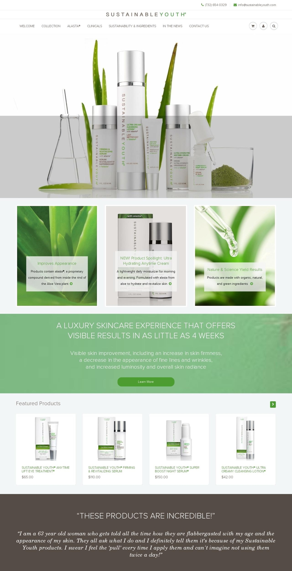 sustainable-youth.com — Shopify storefront screenshot