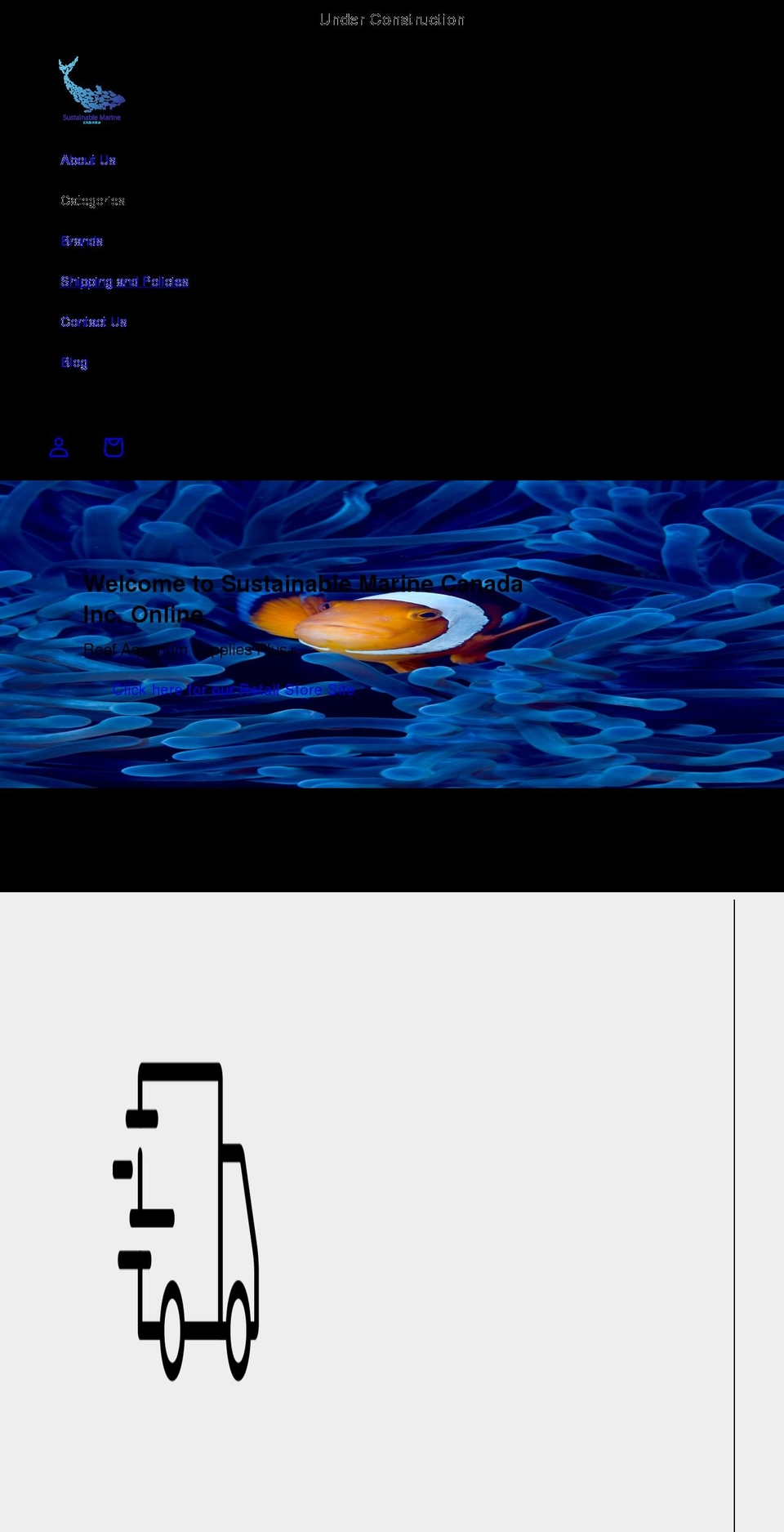 sustainablemarinecanada.ca shopify website screenshot