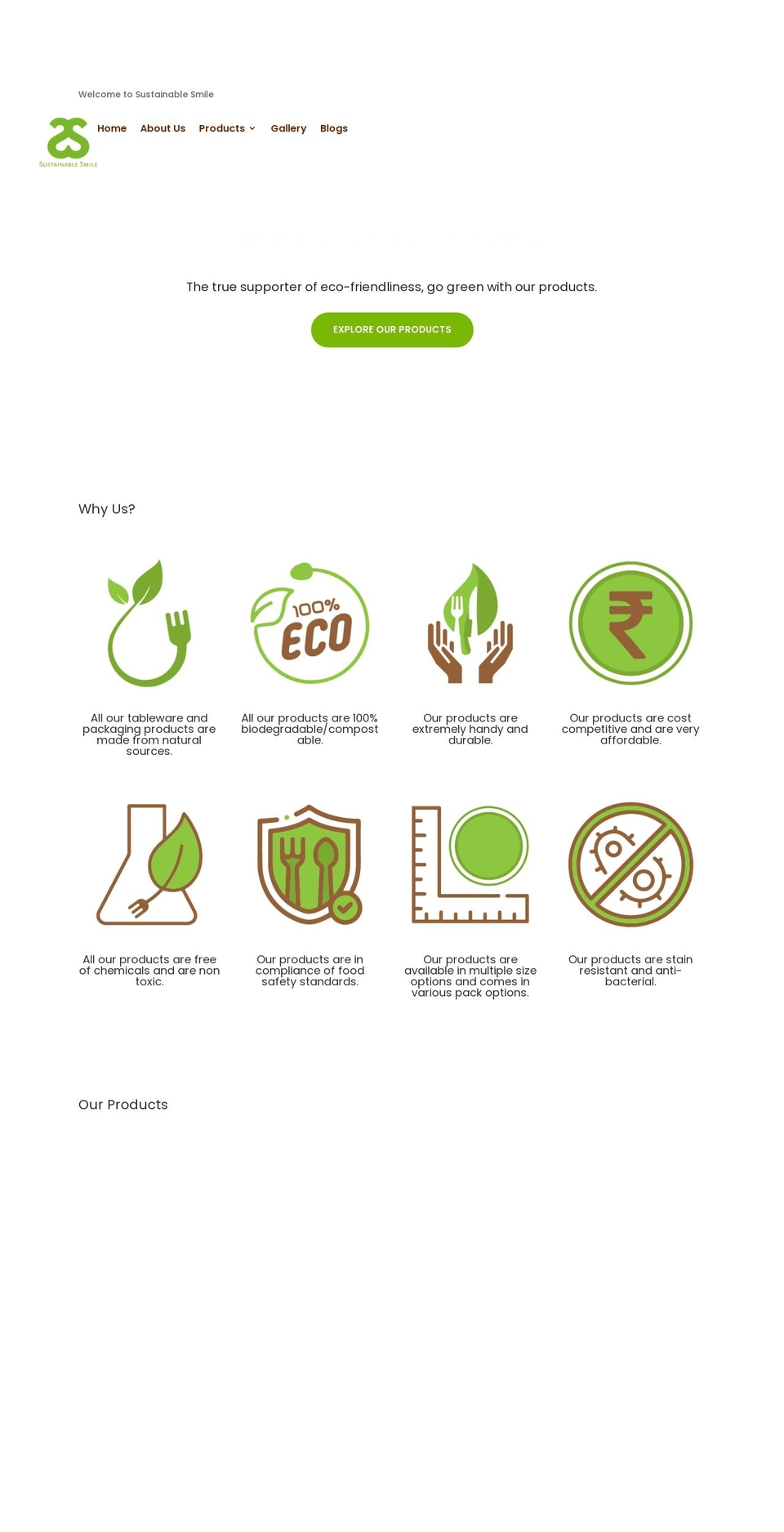 shopify-booster-premium-theme Shopify theme site example sustainablesmile.com