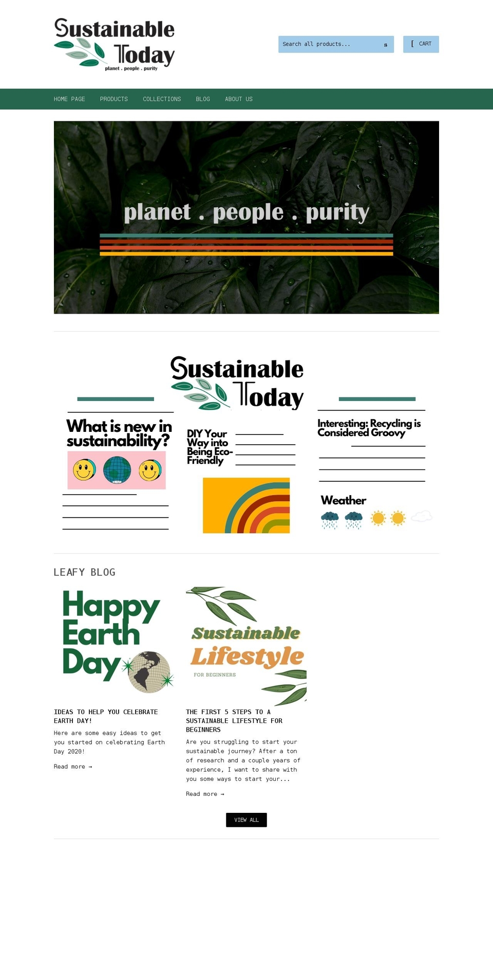 sustainabletoday.net shopify website screenshot