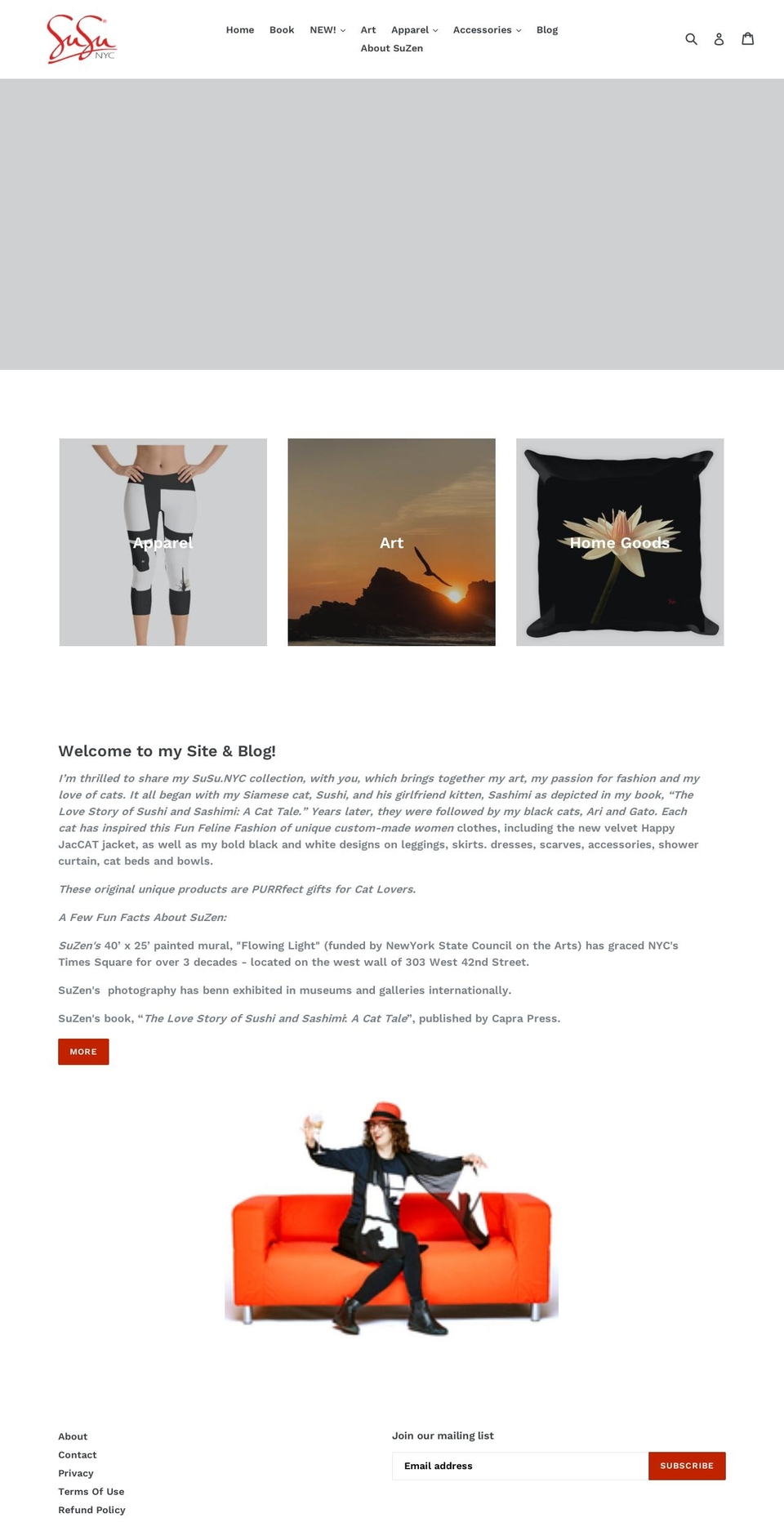 susu.nyc shopify website screenshot