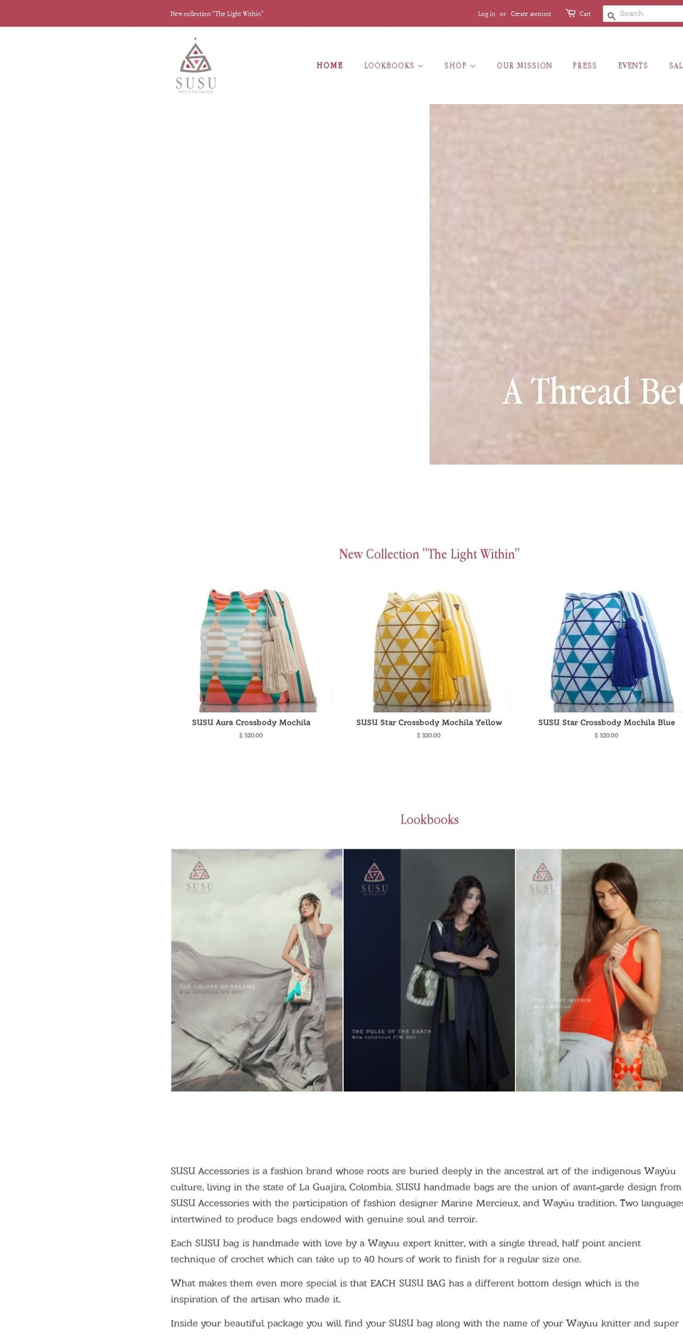 susuaccessories.com — Shopify storefront screenshot