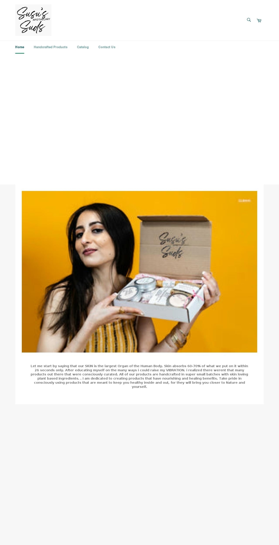 susussuds.com shopify website screenshot