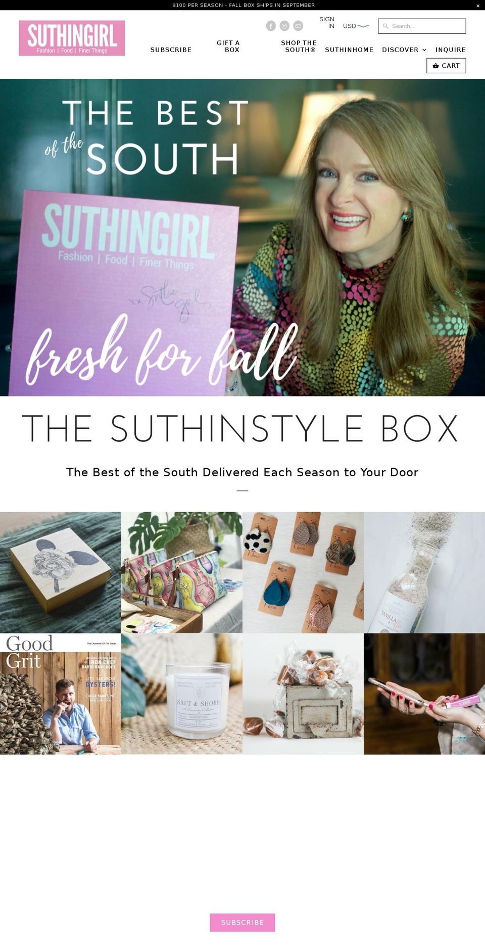 suthingood.com shopify website screenshot