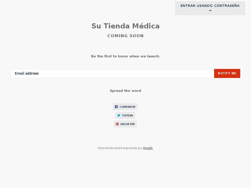 sutiendamedica.com shopify website screenshot