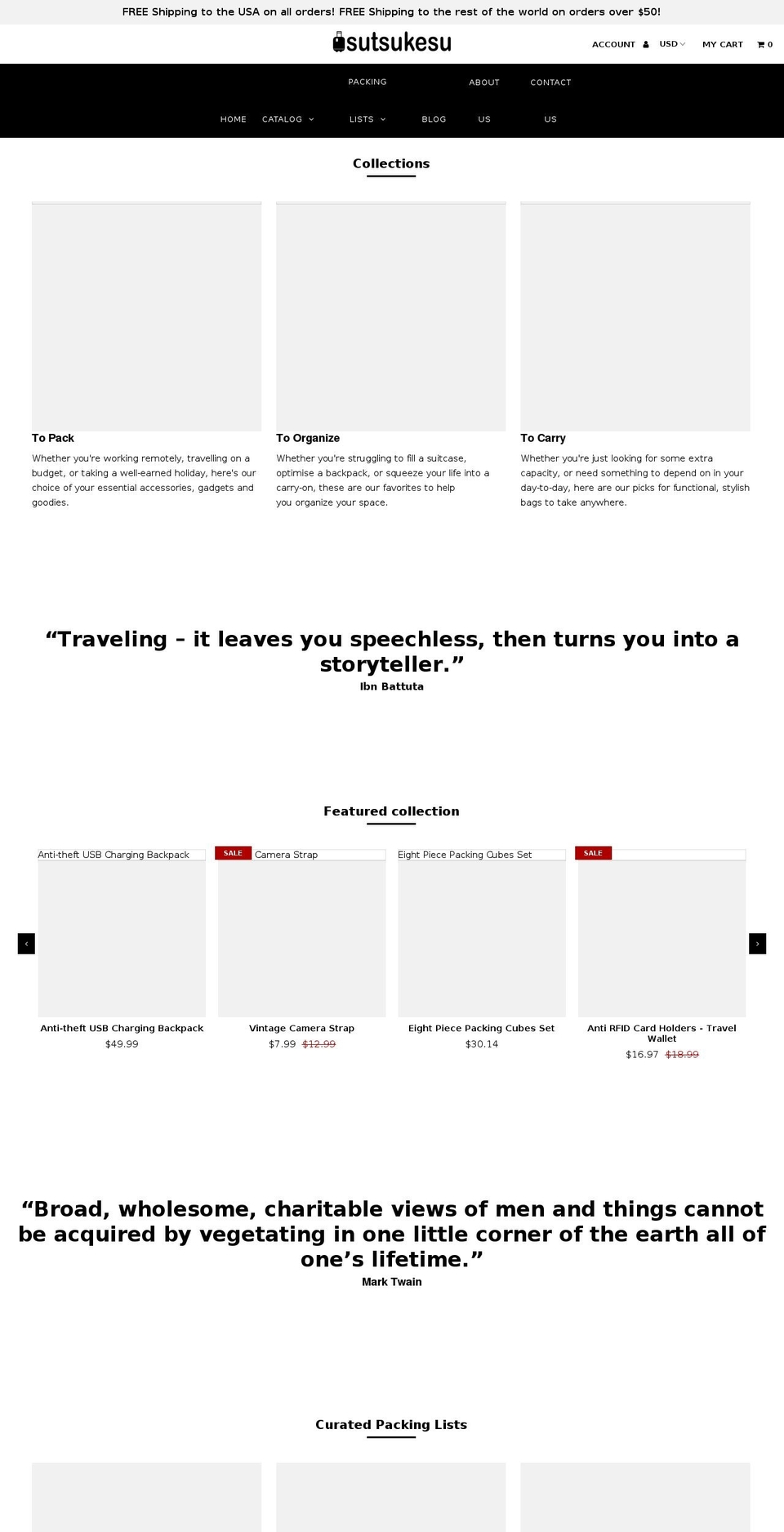 sutsukesu.com — Shopify storefront screenshot