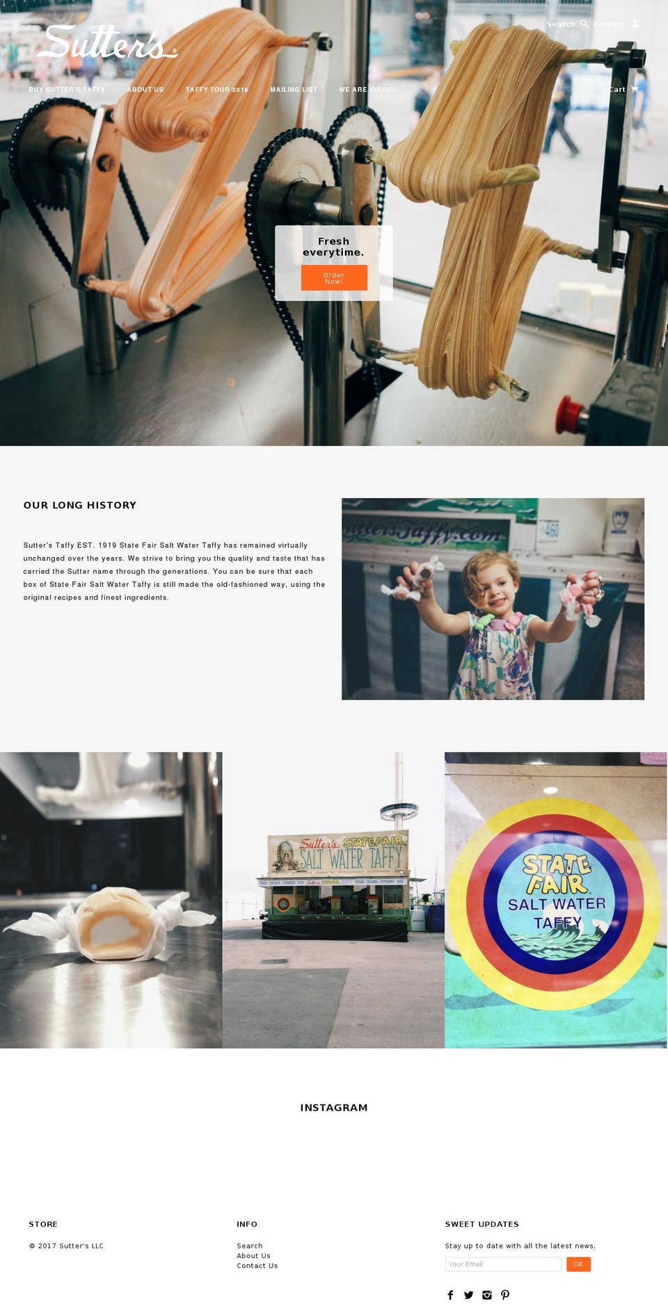 sutterstaffy.com shopify website screenshot