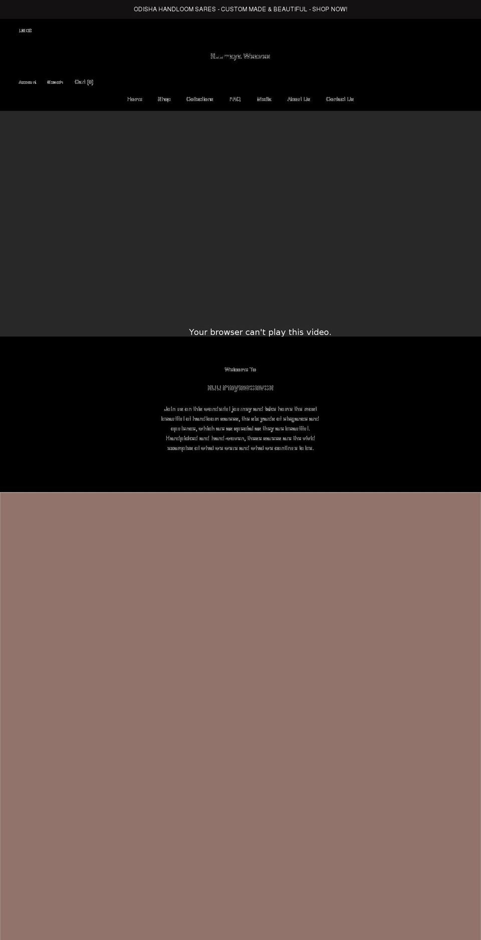 suumayaweaves.com shopify website screenshot