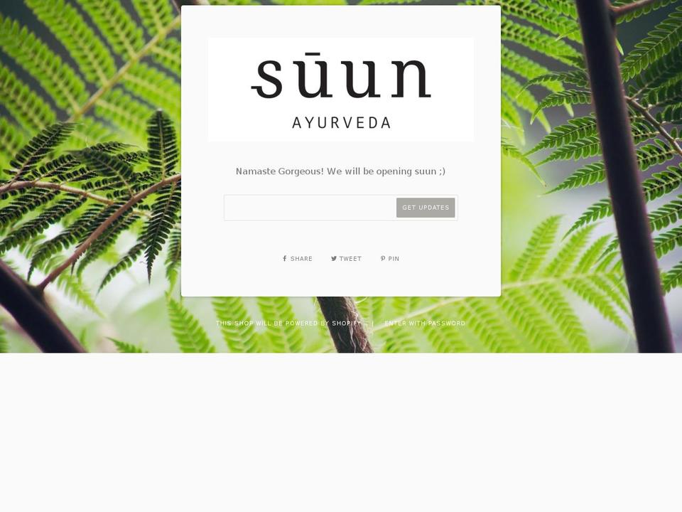 suunayurveda.com — Shopify storefront screenshot