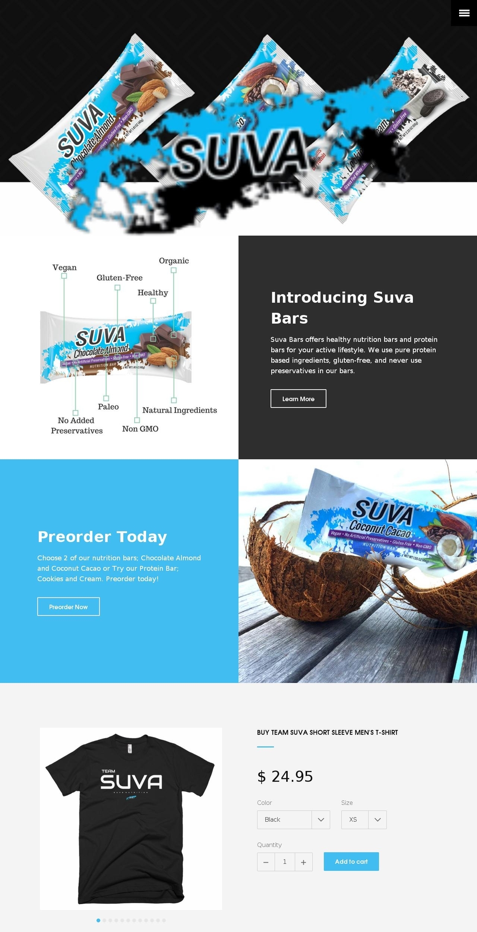 suvanutrition.com shopify website screenshot