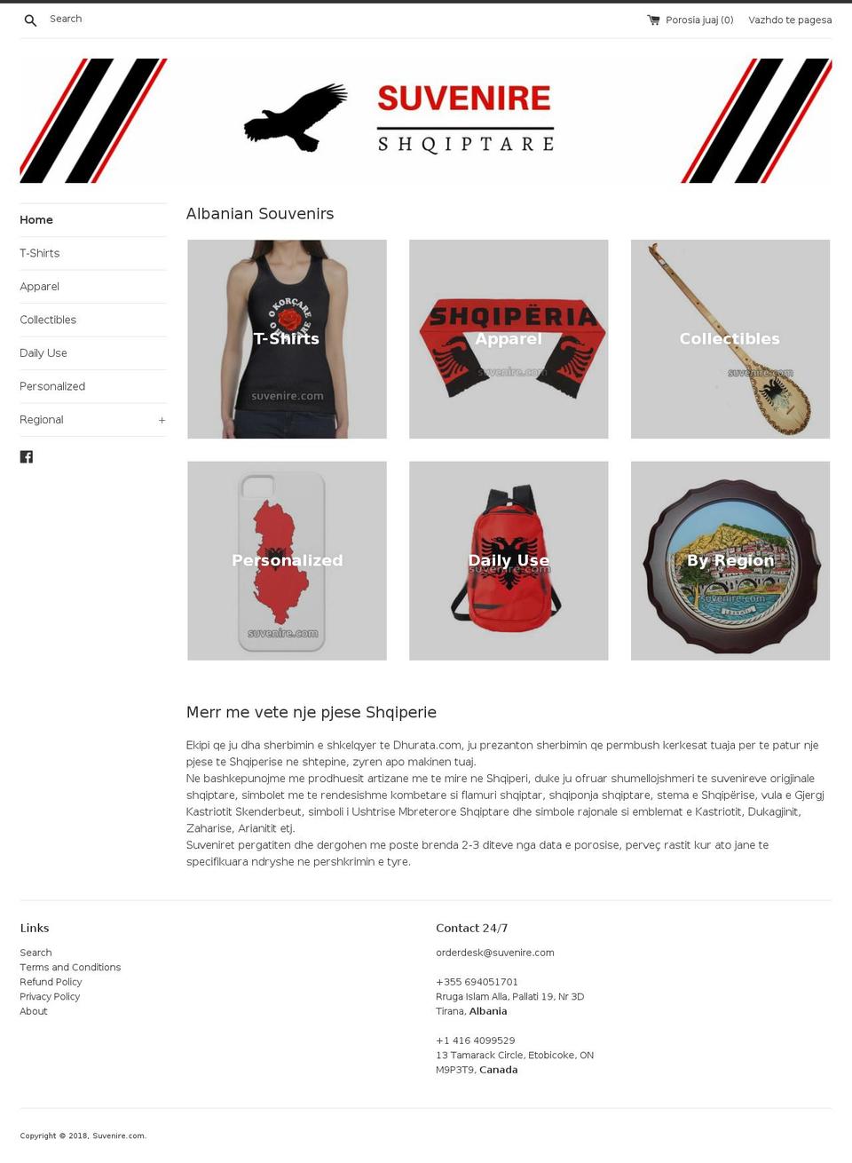 suvenire.com — Shopify storefront screenshot