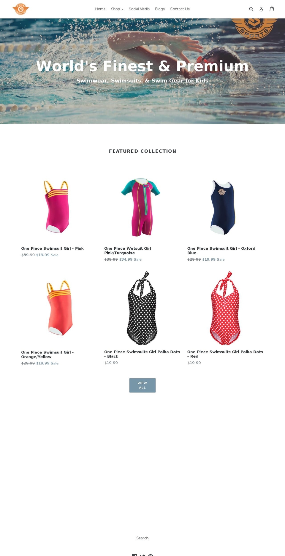 suvimsports.com shopify website screenshot