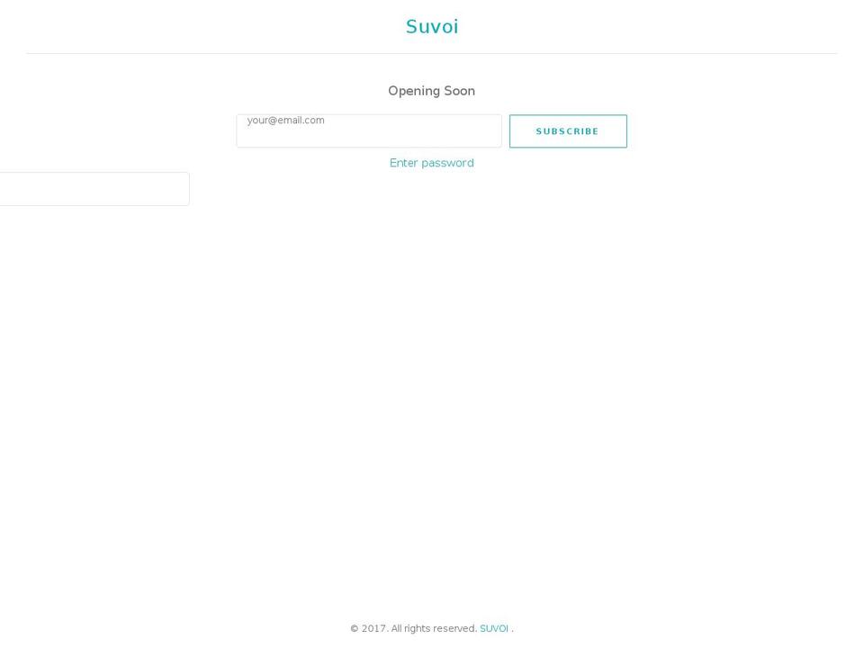 suvoi.com shopify website screenshot