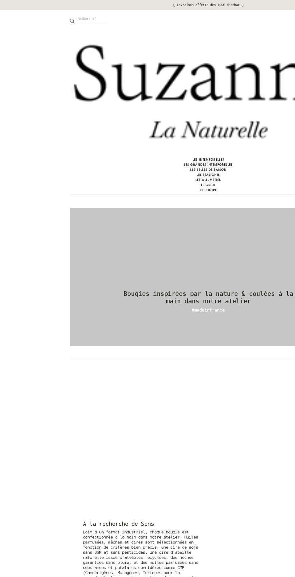 suzannelanaturelle.com shopify website screenshot