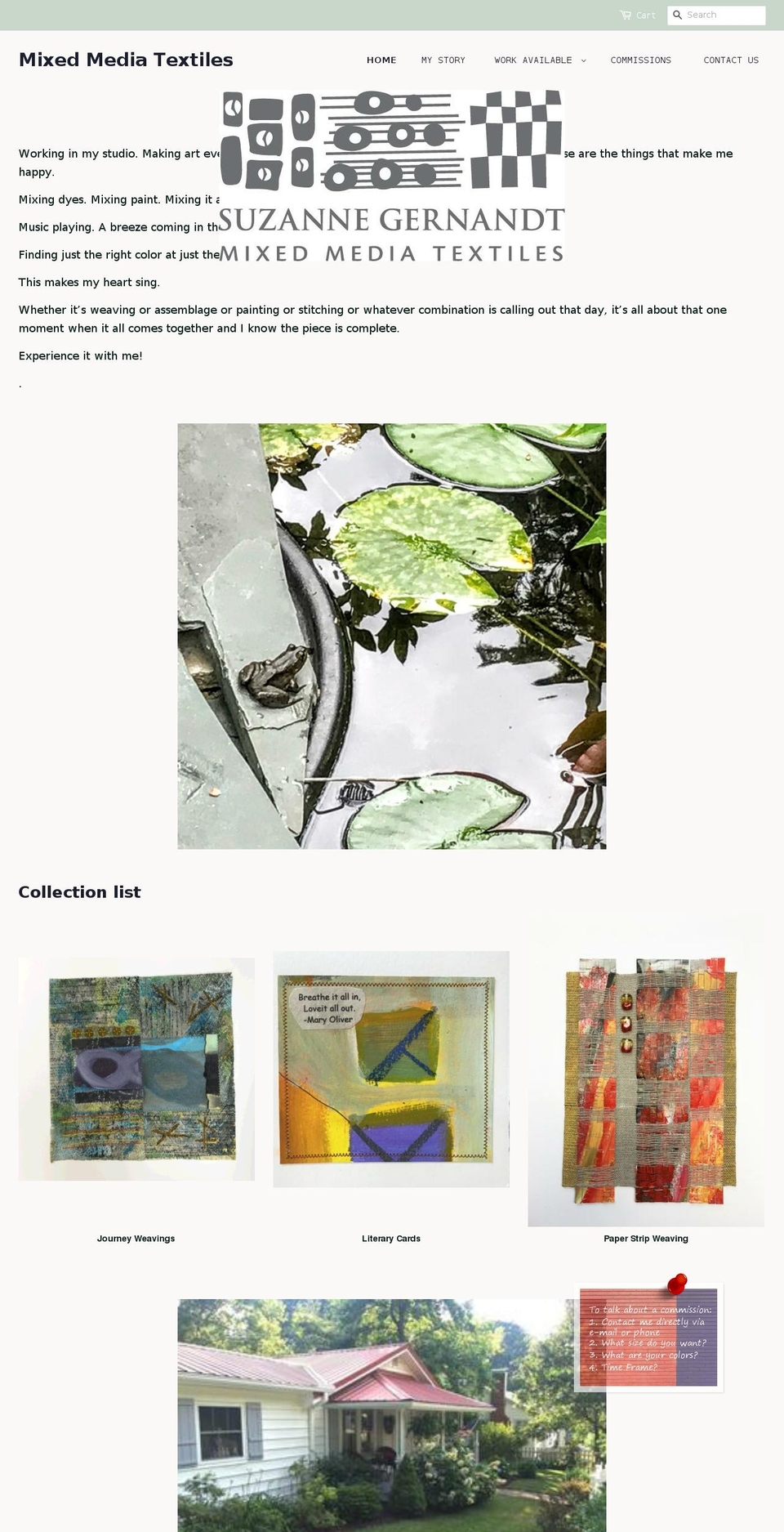 suzannetextiles.com — Shopify storefront screenshot
