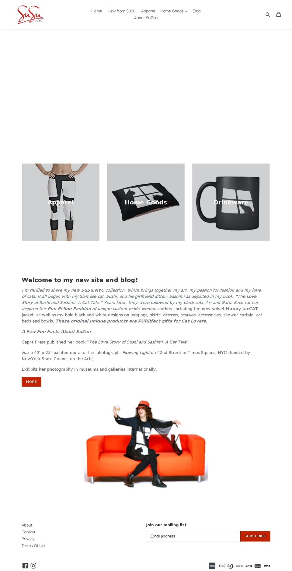 suzencreations.com — Shopify storefront screenshot