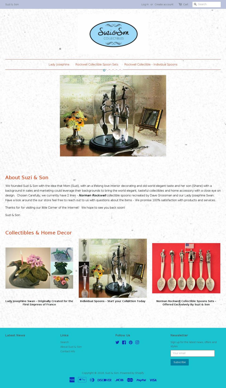 suziandson.com — Shopify storefront screenshot