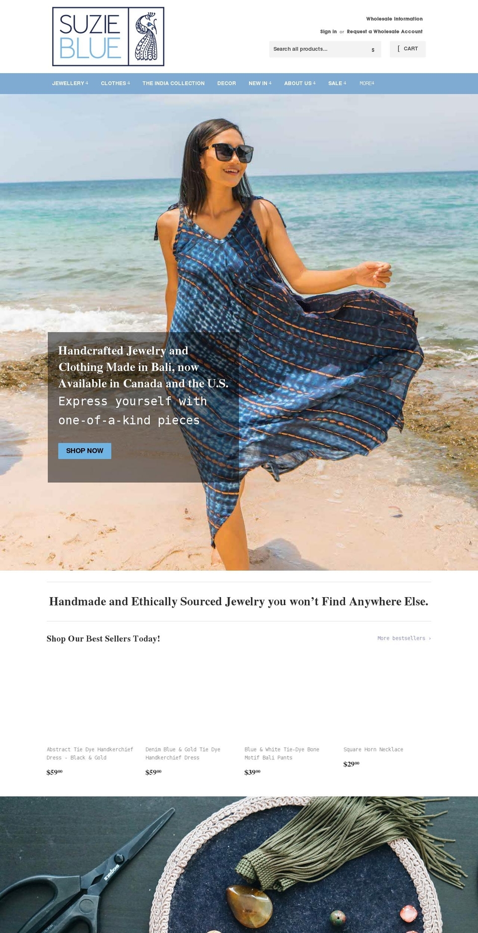 suziebluecanada.ca shopify website screenshot