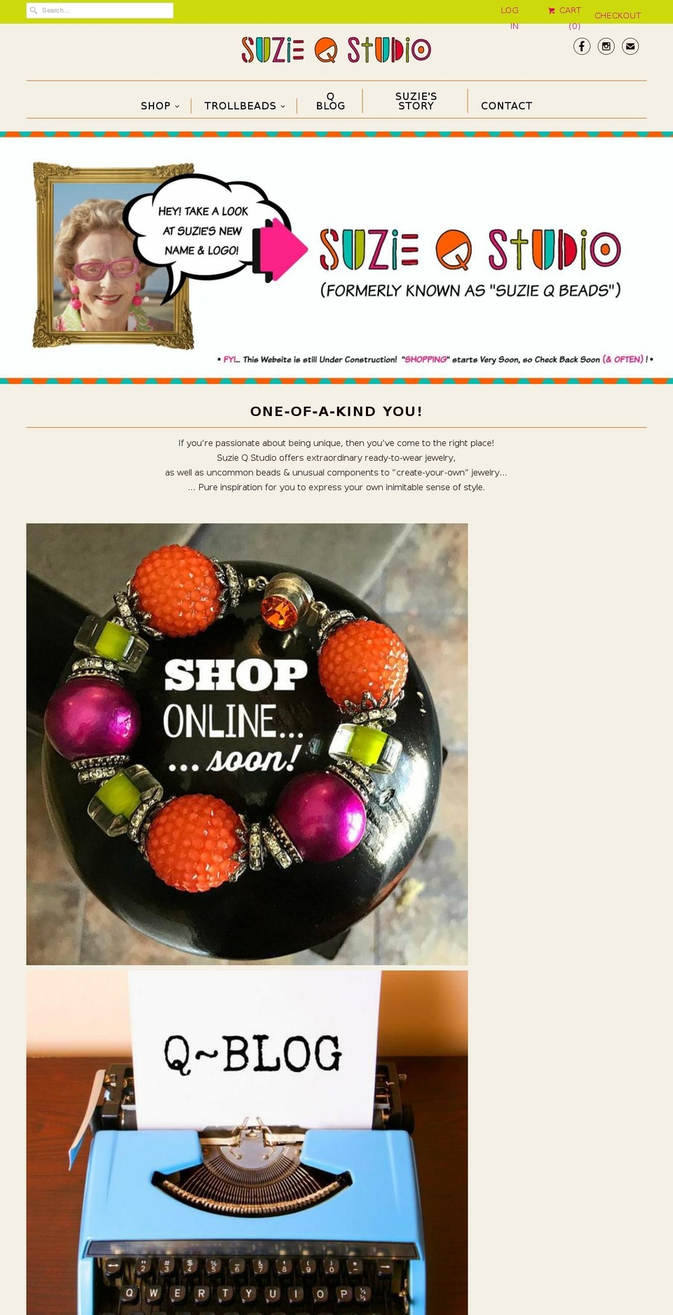 suzieqluxe.com — Shopify storefront screenshot