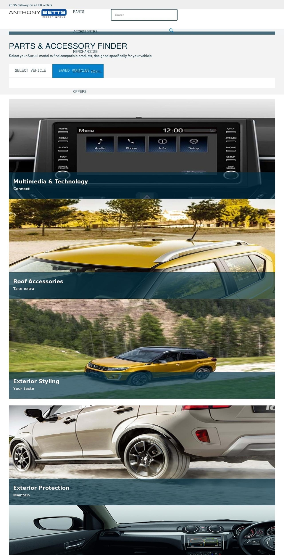 Omni Master Shopify theme site example suzuki-parts.co.uk