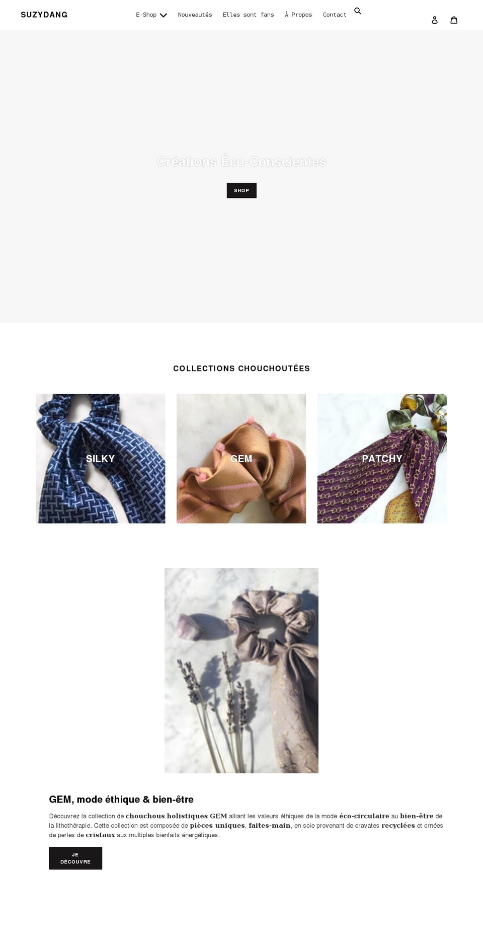 suzydang.com shopify website screenshot