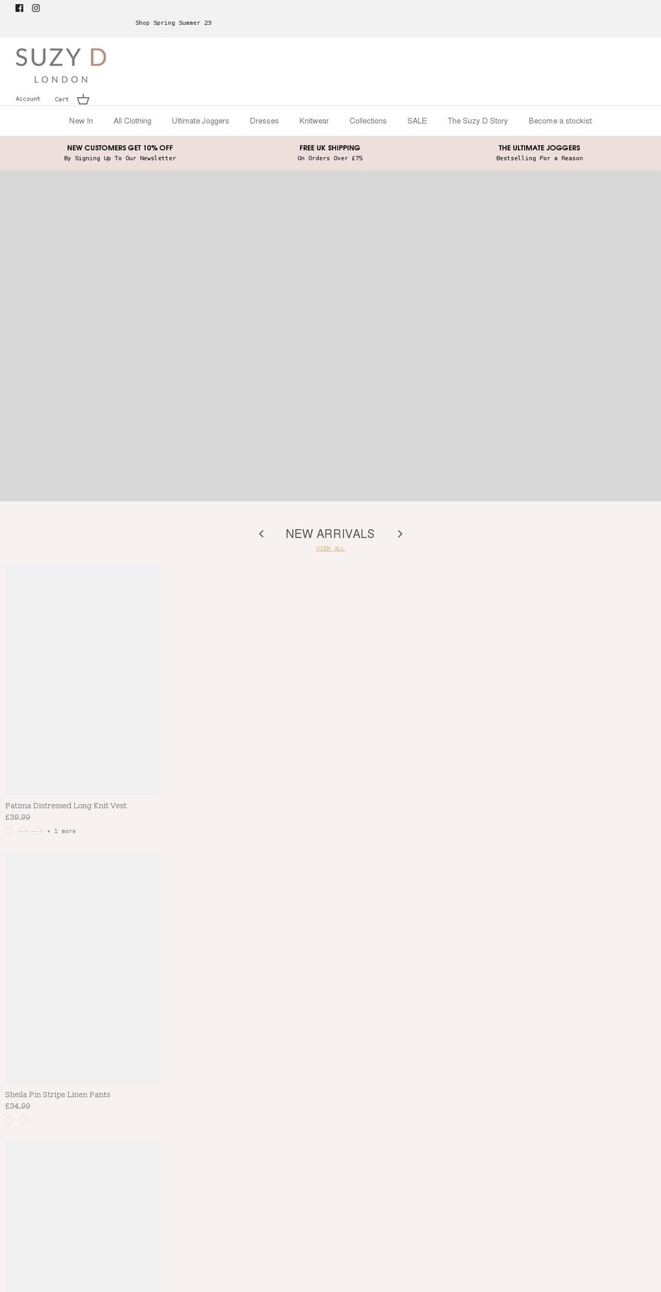 suzydlondon.com shopify website screenshot