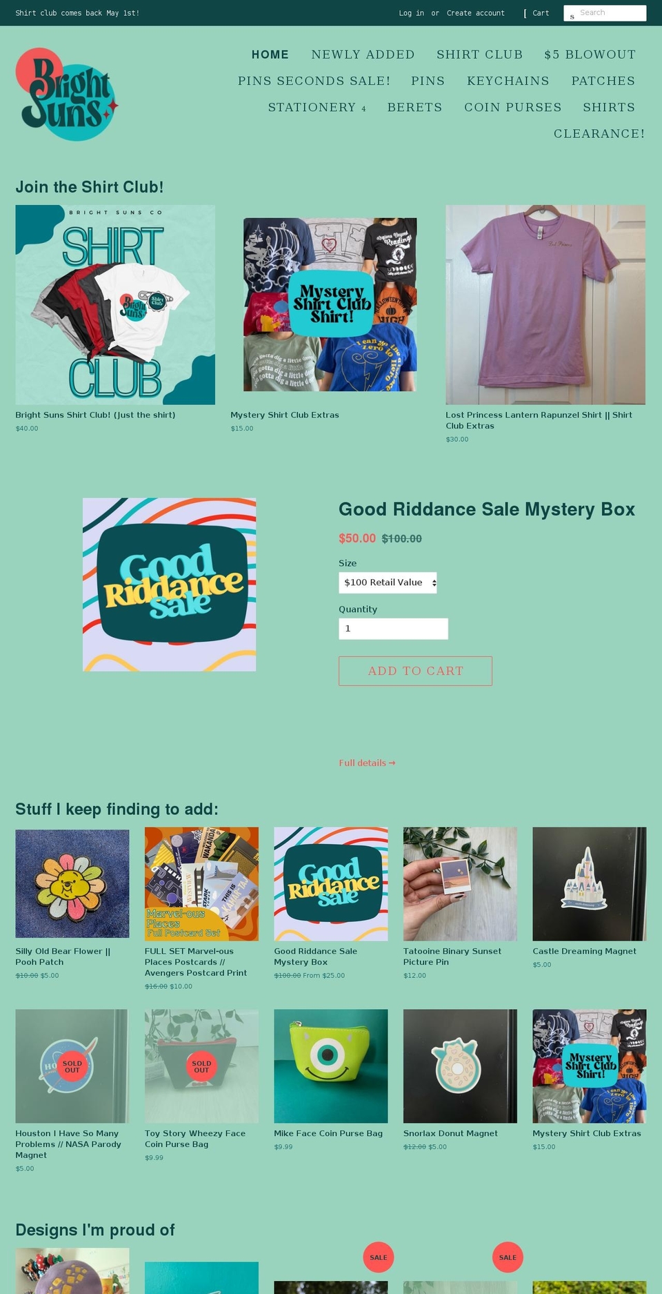 suzymakesthings.com — Shopify storefront screenshot