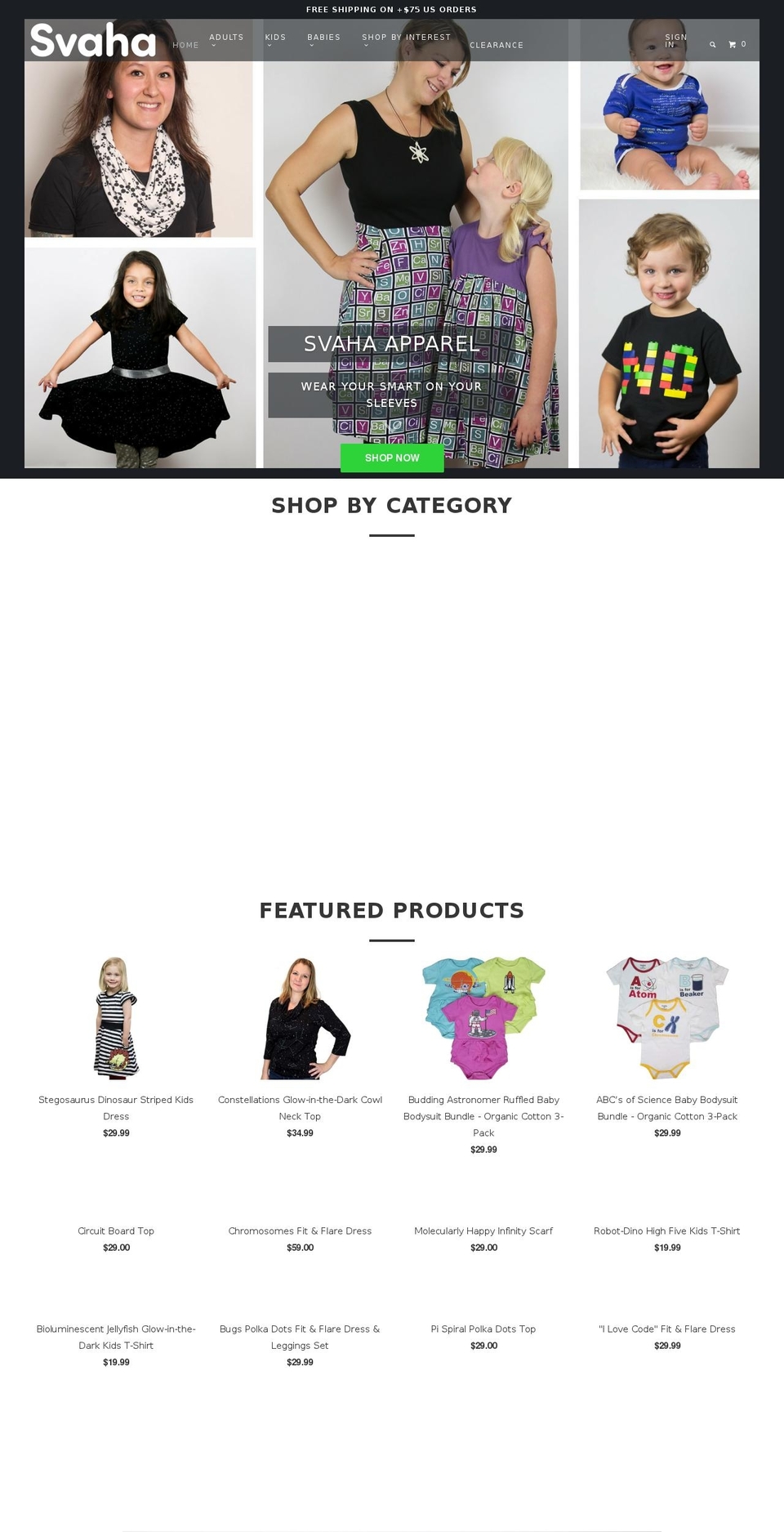 svahausa.com shopify website screenshot